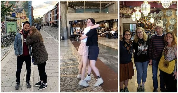 Gdy wieloletni pen pals w końcu spotykają się w prawdziwym życiu